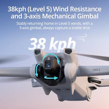 Load image into Gallery viewer, DJI Mini 3 (DJI RC) , Lightweight 3x Mechanical Gimbal Mini Camera Drone with 4K HDR Video, 38-min Flight Time, up to 32800ft (10km) Video Transmission, Vertical Shooting, GPS Auto Return Integrated