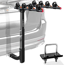 Load image into Gallery viewer, 4 Bike Rack Bicycle Carrier Racks Hitch Mount Double Foldable Rack for Cars, Trucks, SUV&#39;s and minivans with a 2&quot; Hitch Receiver
