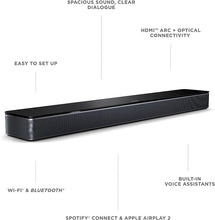 Load image into Gallery viewer, Bose Smart Soundbar 600 with Dolby Atmos, Bluetooth Wireless Sound Bar for TV with Build-In Microphone and Alexa Voice Control, Black
